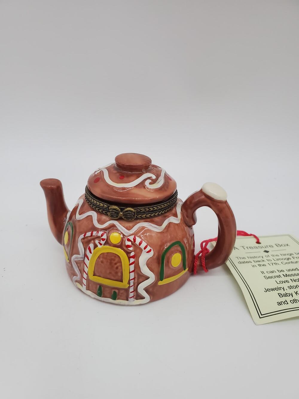 Ceramic Teapot Trinket Box - Sweet and Saucy